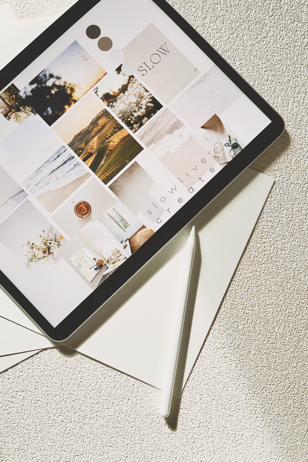 A collage of soothing visuals